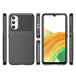 Telefontok Samsung Galaxy A35 5G - Thunder fekete ütésálló szilikon hátlap tok-1
