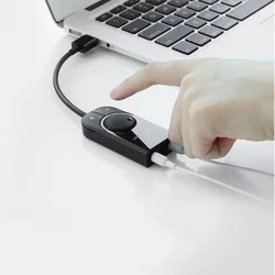 Adapter: Ugreen 40964 - USB / Audio jack külső sztereó hang adapter, fekete-2
