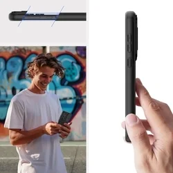 Telefontok Samsung Galaxy A55 5G - Tech- Protect- Velar Cam+ - fekete hátlap tok, csúsztatható kameravédővel-1