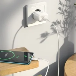Hoco N24 telefon töltő - TYPE-C fehér hálózati töltőfej, 20W-2