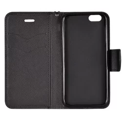 Telefontok Nokia 2.1 (2018) - FANCY fekete szilikon keretes könyvtok-2