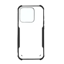 Honor X8b telefontok - fekete / átlátszó ütésálló hátlap tok-1