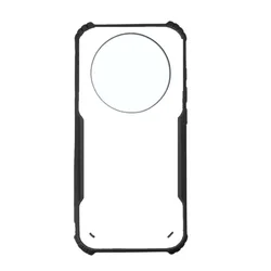 Xiaomi Redmi A3 telefontok - fekete / átlátszó ütésálló hátlap tok-1