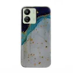 Xiaomi Redmi 13C telefontok - Gold Glam Iceberg - mintás műanyag hátlap tok, szilikon kerettel-1