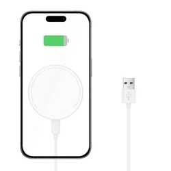 TECH-PROTECT QI15W-A33 - MagSafe kompatibilis vezeték nélküli töltő és kitámasztó, fehér-1