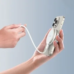 TECH-PROTECT QI15W-A33 - MagSafe kompatibilis vezeték nélküli töltő és kitámasztó, fehér-5