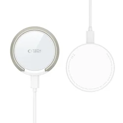 TECH-PROTECT QI15W-A33 - MagSafe kompatibilis vezeték nélküli töltő és kitámasztó, fehér-3