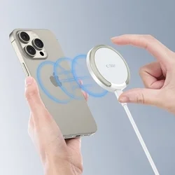 TECH-PROTECT QI15W-A33 - MagSafe kompatibilis vezeték nélküli töltő és kitámasztó, fehér-4