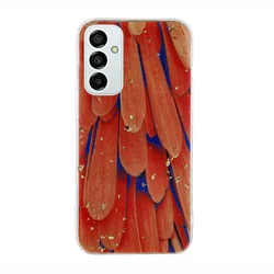 Samsung Galaxy A25 5G telefontok - Gold Glam Orange - mintás műanyag hátlap tok, szilikon kerettel-1