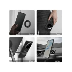 Xiaomi 14 Ultra 5G telefontok - Nillkin Super Frosted - fekete tok beépített mágnessel (MagSafe tartóval kompatibilis)-2