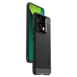 Telefontok Xiaomi Redmi Note 13 Pro 5G - SPIGEN Rugged Armor - matt fekete hátlap tok-5