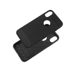 Huawei P30 Lite Telefontok - Carbon Fiber fekete szilikon tok-2