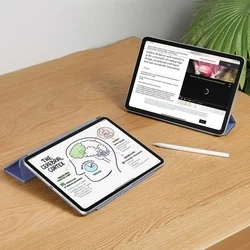 Tablettok iPad Pro 11 2024 (5. Gen, 11 coll) - ESR REBOUND levendula smart case ceruza tartóval, mágneses rögzítéssel-5