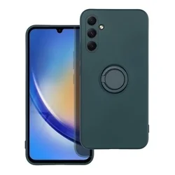 Telefontok Samsung Galaxy A55 5G - Grip zöld szilikon tok, kitámasztó ujjgyűrűvel-2