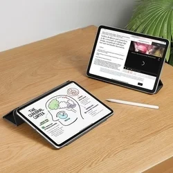 Tablettok iPad Air 13 (2024, 13 coll) - ESR REBOUND fekete smart case ceruza tartóval, mágneses rögzítéssel-4