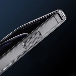 Telefontok iPhone 13 Pro Max - MagSafe kompatibilis átlátszó műanyag hátlap tok, szilikon kerettel-3