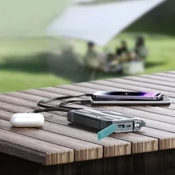 Joyroom L016 powerbank - fekete power bank 10000mAh, beépített MicroUSB/Type-C/Lightning/USB kábelekkel-5