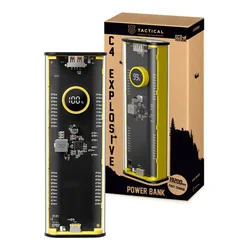 Tactical C4 Explosive powerbank - fekete/sárga power bank 19200 mAh, gyorstöltő, LED kijelzővel-5