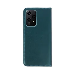 Honor 200 Lite 5G telefontok - Smart Magnetic zöld szilikon keretes mágneses könyvtok-1