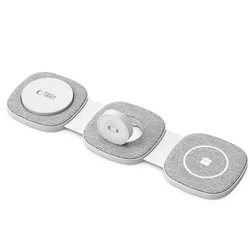 Tech- Protect QI15W-A32 telefon töltő - 3in1 szürke MagSafe kompatibilis vezeték nélküli (Wireless) töltő - telefon, headset, okosóra-4
