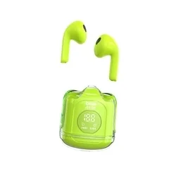 Bluestar TWS Mini Fi22 headset - átlátszó / zöld bluetooth headset, töltő tokkal ﻿-1