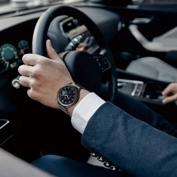 Huawei Watch GT3 Pro (46 mm) okosóra szíj - Dux Ducis Milanese - mágneses fekete fémszíj (22 mm)-5