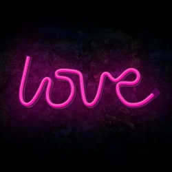 Pink LOVE Neon LED felirat 35 x 2 x 13 cm-2