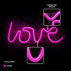Pink LOVE Neon LED felirat 35 x 2 x 13 cm-4