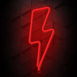 Red Villám Neon LED felirat 35 x 2 x 13 cm-2