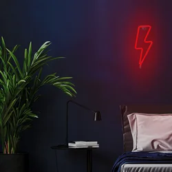 Red Villám Neon LED felirat 35 x 2 x 13 cm-5