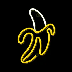 BANÁN Neon LED felirat 28,5 x 2 x 19,6 cm-1