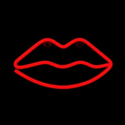 Red Lips Neon LED felirat 36 x 2 x 15 cm-1