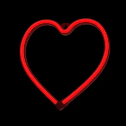 Red Hearth Neon LED felirat 20 x 2 x 21 cm-2