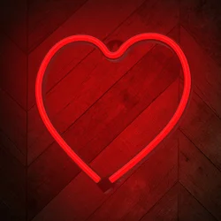 Red Hearth Neon LED felirat 20 x 2 x 21 cm-3