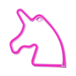 Pink UNIKORNIS Neon LED felirat 23 x 2 x 23 cm-1
