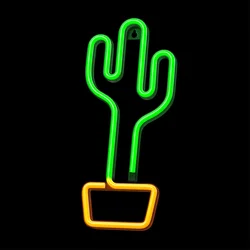 Zöld KAKTUSZ Neon LED felirat 33 x 2 x 14 cm-2