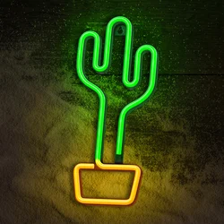 Zöld KAKTUSZ Neon LED felirat 33 x 2 x 14 cm-3