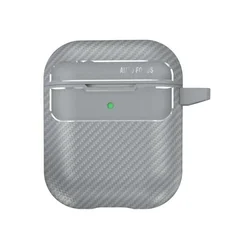 AirPods 1/2 tartó - Carbon mintás szürke, karabinerrel-1