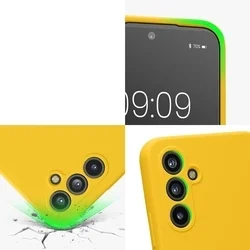 Samsung Galaxy A14 5G telefontok - sárga szilikon hátlap tok-2