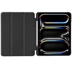 Tablettok iPad Pro 13 2024 (7. Gen, 13 coll) - fekete smart case, ceruza tartóval-2