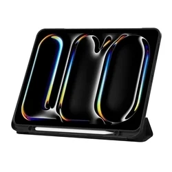 Tablettok iPad Pro 13 2024 (7. Gen, 13 coll) - fekete smart case, ceruza tartóval-6