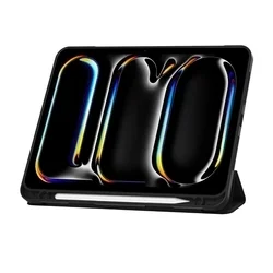Tablettok iPad Pro 11 2024 (5. Gen, 11 coll) - fekete smart case, ceruza tartóval-6
