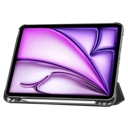 Tablettok iPad Air 13 (2024, 13 coll) - fekete ORIGAMI smart case, ceruza tartóval-4
