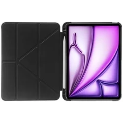 Tablettok iPad Air 13 (2024, 13 coll) - fekete ORIGAMI smart case, ceruza tartóval-5