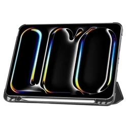 Tablettok iPad Pro 13 2024 (7. Gen, 13 coll) - fekete ORIGAMI smart case, ceruza tartóval-6