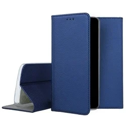 Honor 200 5G telefontok - kék mágneses szilikon keretes könyvtok-3