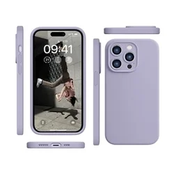 iPhone 14 Pro Max telefontok - PASTEL - liláskék szilikon hátlap tok-1