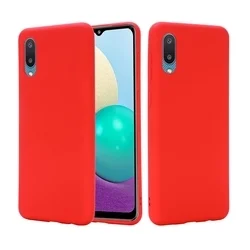 Samsung Galaxy A02 telefontok - PASTEL - piros szilikon hátlap tok-1