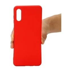 Samsung Galaxy A02 telefontok - PASTEL - piros szilikon hátlap tok-2