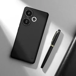 Telefontok Xiaomi Poco F6 5G - Nillkin Super Frosted - fekete hátlap tok beépített mágnessel (MagSafe tartóval kompatibilis)-7